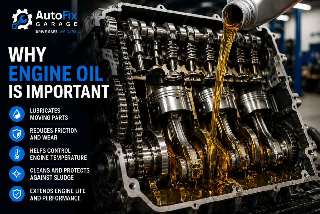 How Often Should You Change Your Engine Oil? Engine oil protecting critical engine components