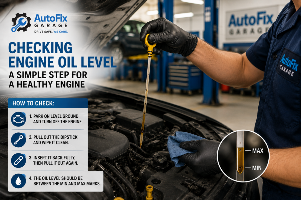 Common Engine Problems and Their Solutions Every Driver Should Know Technician checking engine oil level during vehicle maintenance