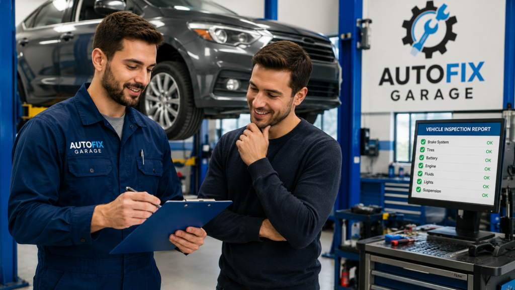 Essential Car Maintenance Checklist for Every Driver Professional vehicle inspection service at AutoFix Garage