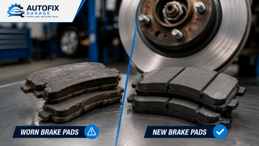 Why Does My Car Make Noise When Braking? Worn brake pads causing squealing brake noises