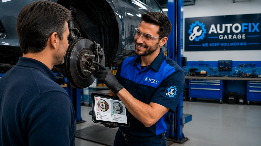 Why Does My Car Make Noise When Braking? Professional brake repair service at AutoFix Garage