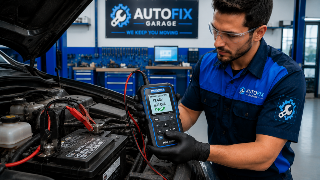 Battery Problems? Here's How to Tell Before You Get Stranded Technician performing a professional battery load test